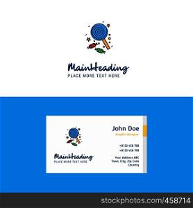 Flat Candy Logo and Visiting Card Template. Busienss Concept Logo Design