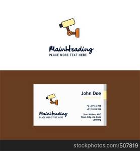 Flat CCTV Logo and Visiting Card Template. Busienss Concept Logo Design