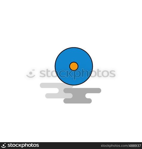 Flat CD Icon. Vector