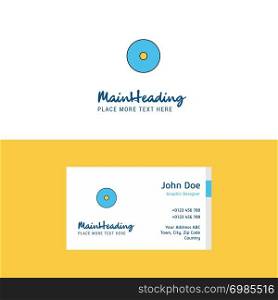 Flat CD Logo and Visiting Card Template. Busienss Concept Logo Design