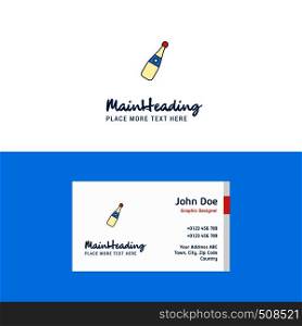 Flat Celebration drink Logo and Visiting Card Template. Busienss Concept Logo Design
