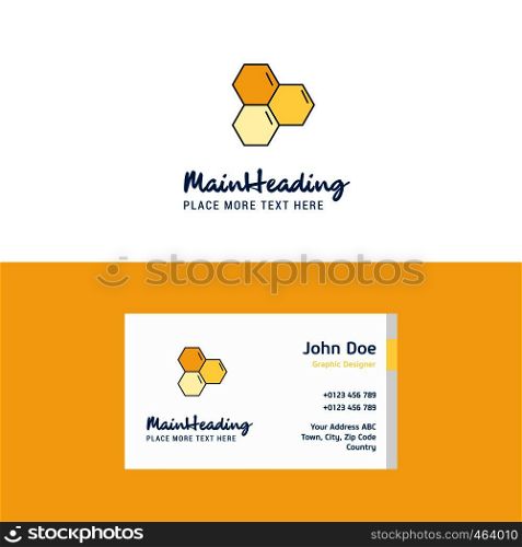Flat Cells Logo and Visiting Card Template. Busienss Concept Logo Design