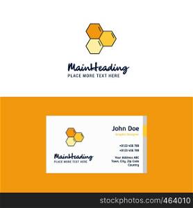 Flat Cells Logo and Visiting Card Template. Busienss Concept Logo Design