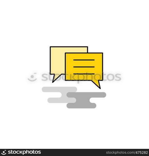 Flat Chat bubble Icon. Vector