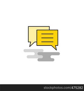 Flat Chat bubble Icon. Vector