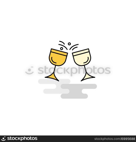 Flat Cheers Icon. Vector