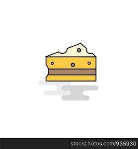 Flat Cheese Icon. Vector