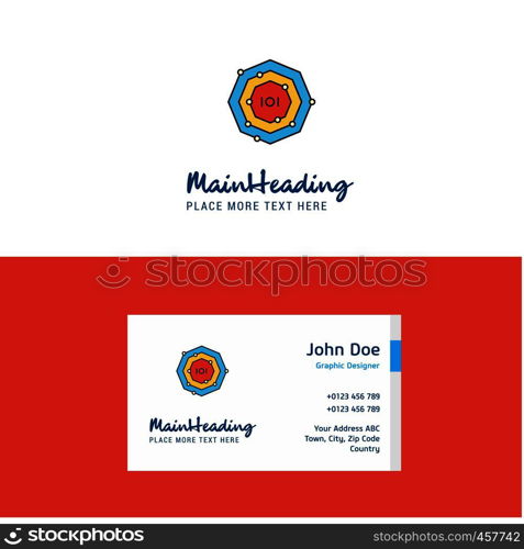 Flat Chemical bonding Logo and Visiting Card Template. Busienss Concept Logo Design