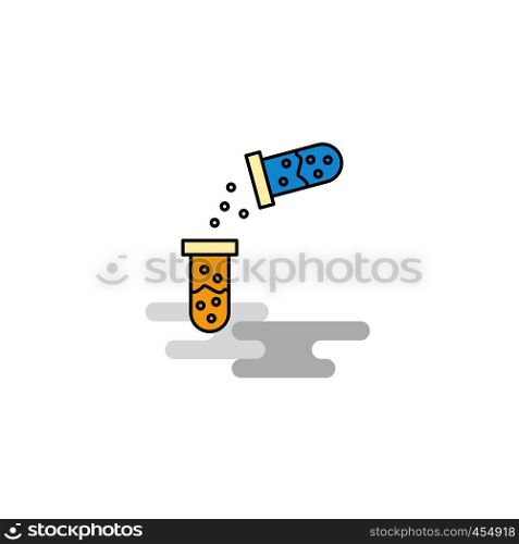 Flat Chemical reaction Icon. Vector