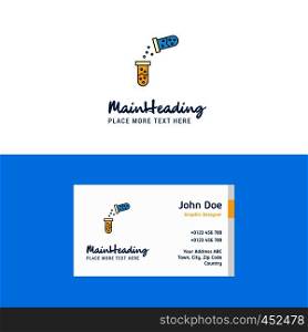 Flat Chemical reaction Logo and Visiting Card Template. Busienss Concept Logo Design