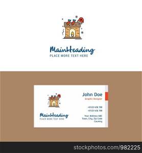Flat Chimney Logo and Visiting Card Template. Busienss Concept Logo Design