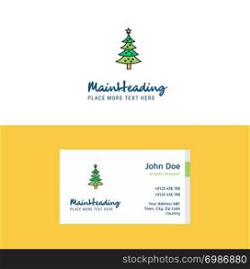 Flat Christmas calendar Logo and Visiting Card Template. Busienss Concept Logo Design