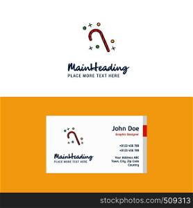 Flat Christmas candy Logo and Visiting Card Template. Busienss Concept Logo Design
