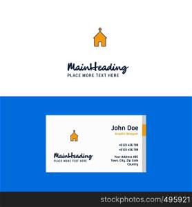 Flat Church Logo and Visiting Card Template. Busienss Concept Logo Design