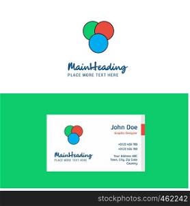 Flat Circles Logo and Visiting Card Template. Busienss Concept Logo Design