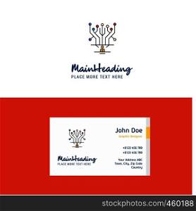 Flat Circuit Logo and Visiting Card Template. Busienss Concept Logo Design