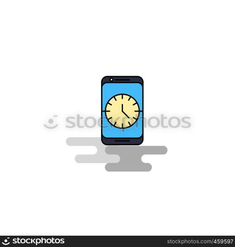 Flat Clock Icon. Vector