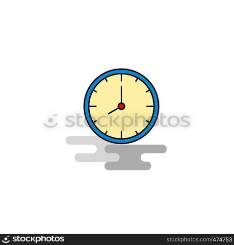 Flat Clock Icon. Vector