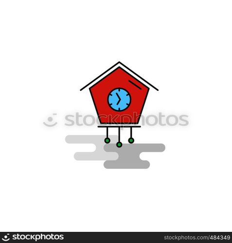 Flat Clock Icon. Vector