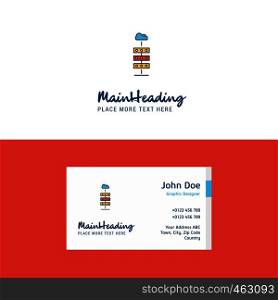 Flat Cloud computing Logo and Visiting Card Template. Busienss Concept Logo Design