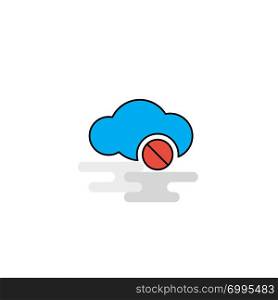 Flat Cloud not working Icon. Vector