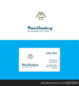 Flat coat Logo and Visiting Card Template. Busienss Concept Logo Design