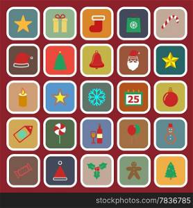 flat color icons on red background, stock vector