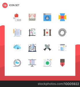 Flat Color Pack of 16 Universal Symbols of coding, studio, theater, photography, light Editable Pack of Creative Vector Design Elements
