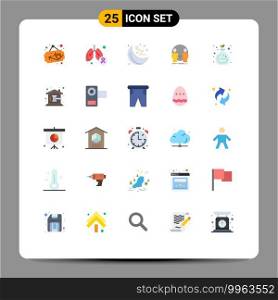 Flat Color Pack of 25 Universal Symbols of chemistry, identity, symptom, user, man Editable Vector Design Elements