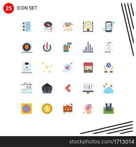 Flat Color Pack of 25 Universal Symbols of generation, energy, bubble, define, media player Editable Vector Design Elements
