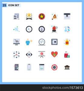 Flat Color Pack of 25 Universal Symbols of money, cash, hack, rank, medal Editable Vector Design Elements