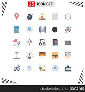 Flat Color Pack of 25 Universal Symbols of server, analytics, ch&ion, housekeeping, clean Editable Vector Design Elements