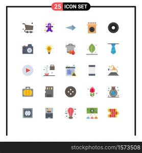 Flat Color Pack of 25 Universal Symbols of user, interface, arrow, basic, install Editable Vector Design Elements