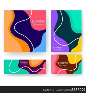 flat color wave texture patterns business templates for print