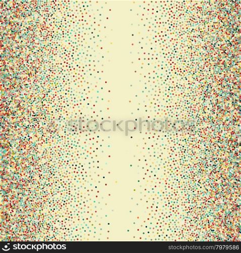 Flat colorful ornament with retro halftone dots