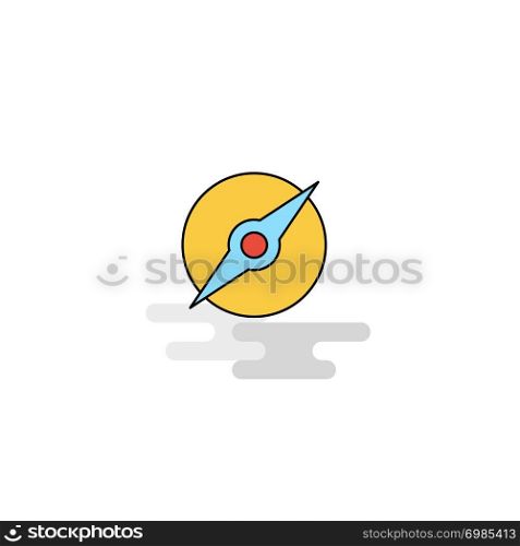 Flat Compass Icon. Vector