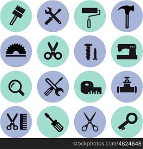 flat computer icons. Icons tools. A set of flat computer icons. Interface Icons. Internet icons. Construction Tools icons