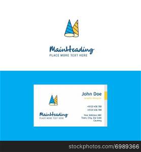 Flat Cone cap Logo and Visiting Card Template. Busienss Concept Logo Design