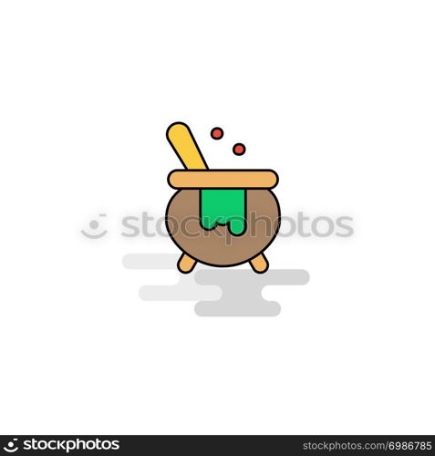 Flat Cooking pot Icon. Vector