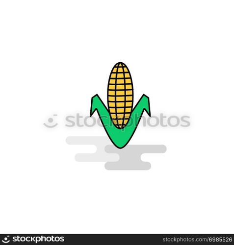 Flat Corn Icon. Vector