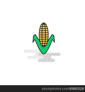 Flat Corn Icon. Vector