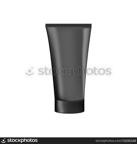 Flat cosmetic package for cream, soups, foams, shampoo isolated on white background. Vector illustration. Eps 10. - Vector