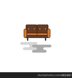 Flat Couch Icon. Vector