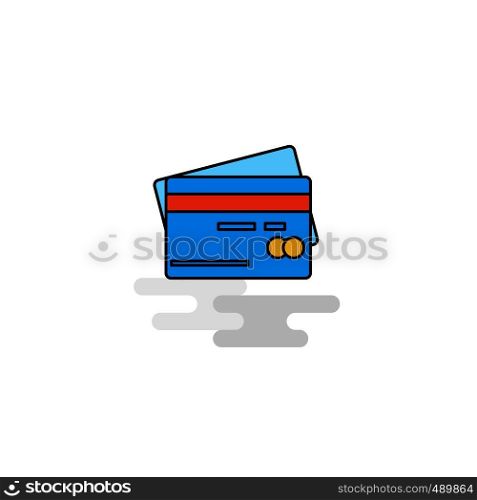 Flat Credit card Icon. Vector