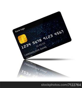 Flat credit card payment template design. Vector Infographics illustration.
