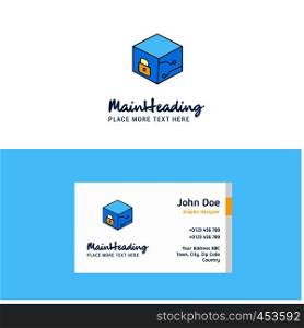 Flat Cube Logo and Visiting Card Template. Busienss Concept Logo Design