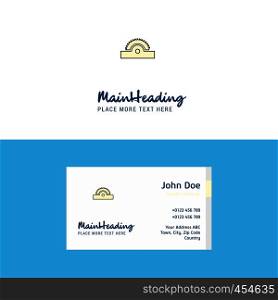 Flat Cutter Logo and Visiting Card Template. Busienss Concept Logo Design