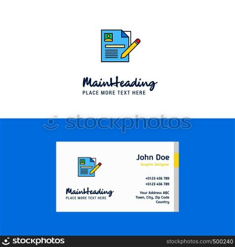 Flat CV Logo and Visiting Card Template. Busienss Concept Logo Design