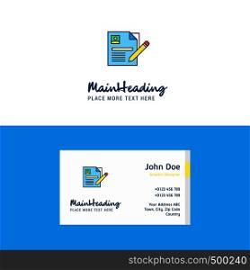 Flat CV Logo and Visiting Card Template. Busienss Concept Logo Design