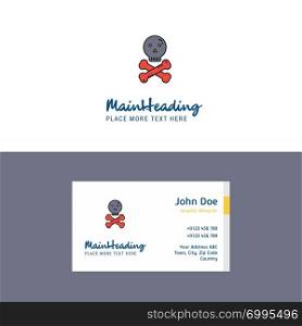 Flat Danger Logo and Visiting Card Template. Busienss Concept Logo Design